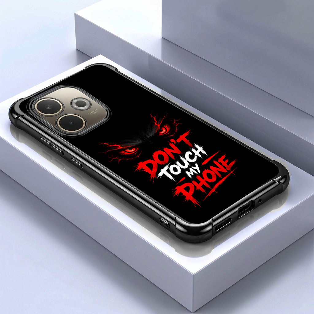 Oppo A5 Pro 5G Don't Touch My Phone Black Airbags Printed Back Case