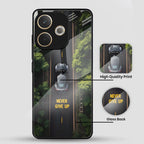 Oppo A5 Pro 5G Premium Acrylic Shockproof Glass Back Case (Road Never Give up)