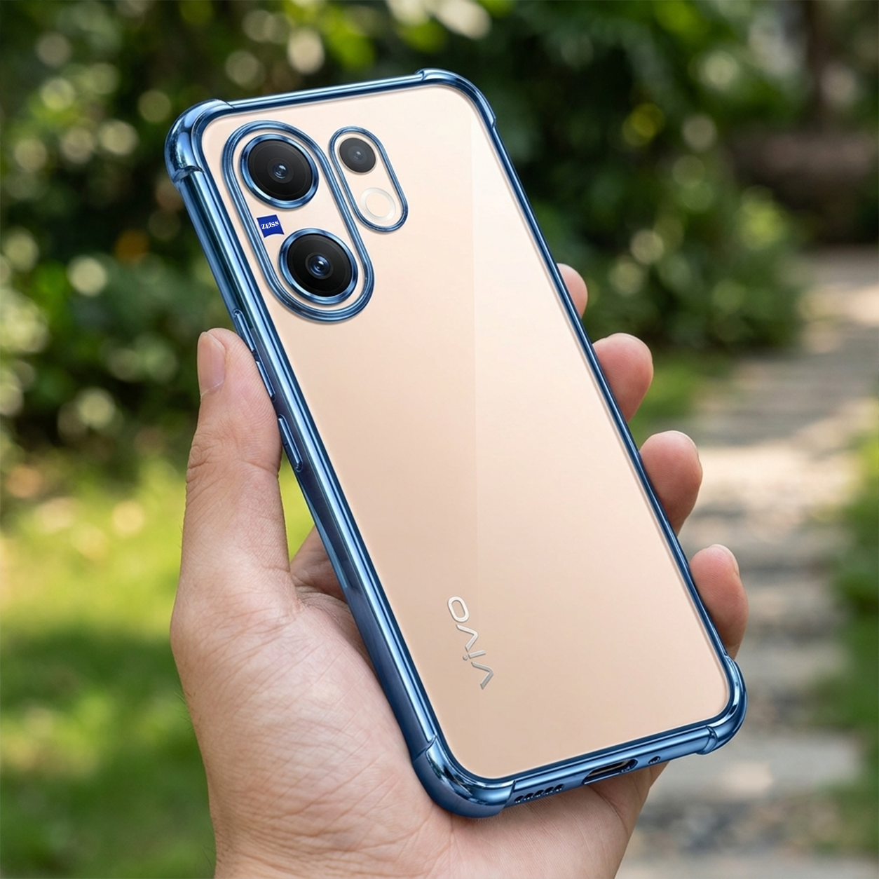 Vivo T4 Pro 5G Anti-Yellow Electroplating Transparent Airbags Case