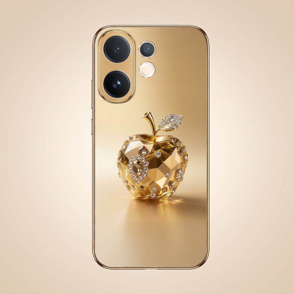 Vivo T4 Pro 5G Golden Apple Gold Electroplated Glass Phone Back Case