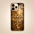 Oppo Reno 15 5G Golden Diamond Gold Electroplated Glass Phone Back Case
