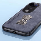 Vivo V40 Pro 5G Metal Emblem Satyamev Jayate Comfortable Sheepskin Phone Case