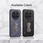 Realme 12 Pro+ 5G Metal Emblem Satyamev Jayate Comfortable Sheepskin Phone Case