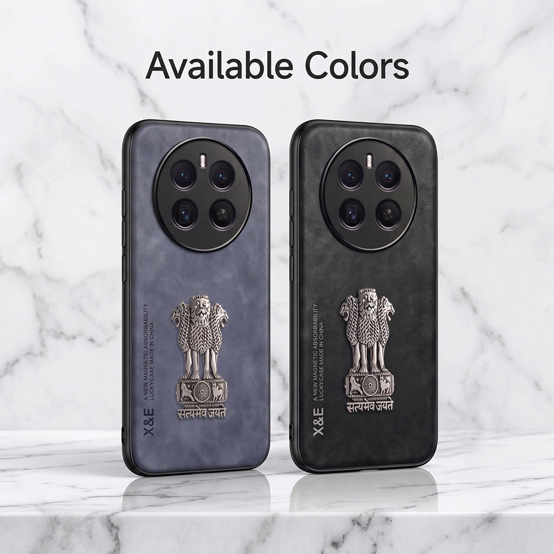 Realme 12 Pro+ 5G Metal Emblem Satyamev Jayate Comfortable Sheepskin Phone Case