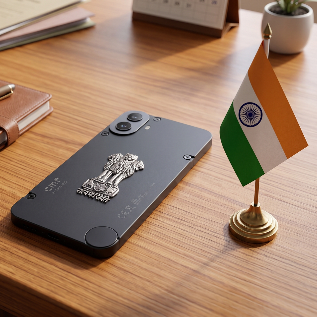 CMF Phone 1 5G Compatible Satyamev Jayate 3D Metal Emblem Sticker