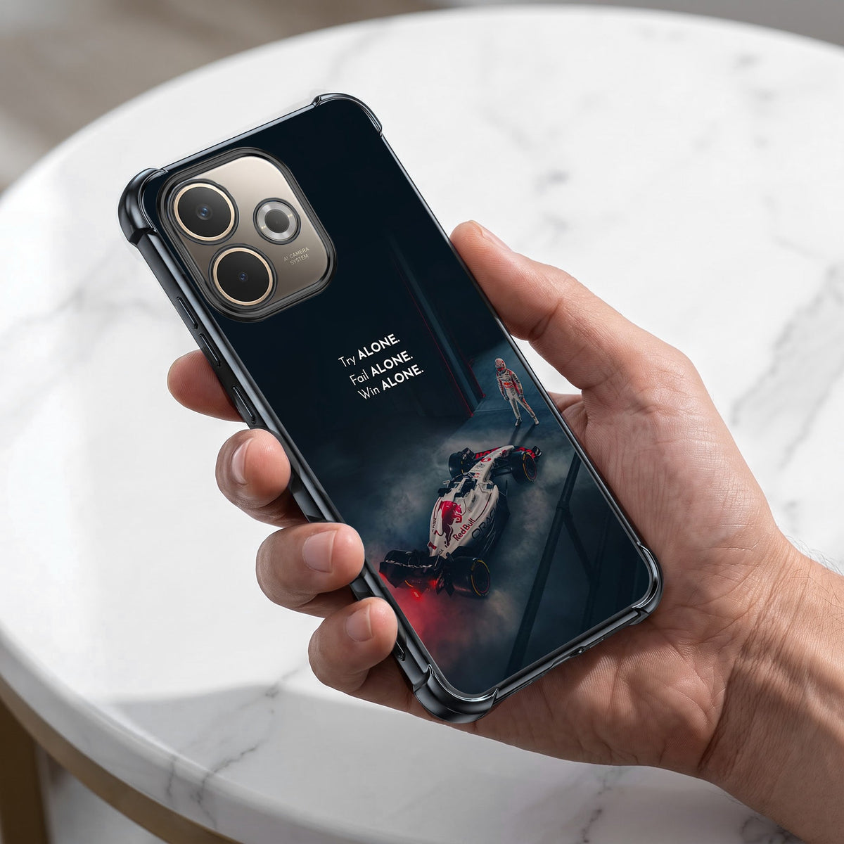 Oppo A5 Pro 5G F1 Alone Black Airbags Printed Back Case