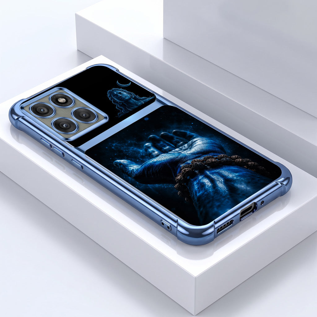 Motorola Edge 60 Pro 5G Mahadev Divine Touch Dual-Tone Transparent Blue Airbags Case