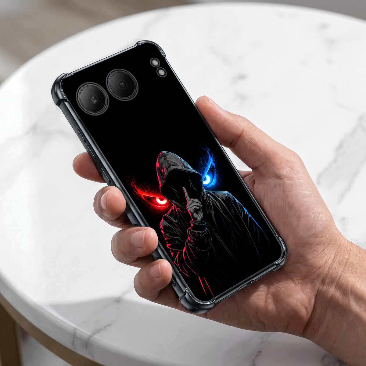 One Plus Nord 4 5G Hooded Shadow Demon Black Airbags Printed Back Case