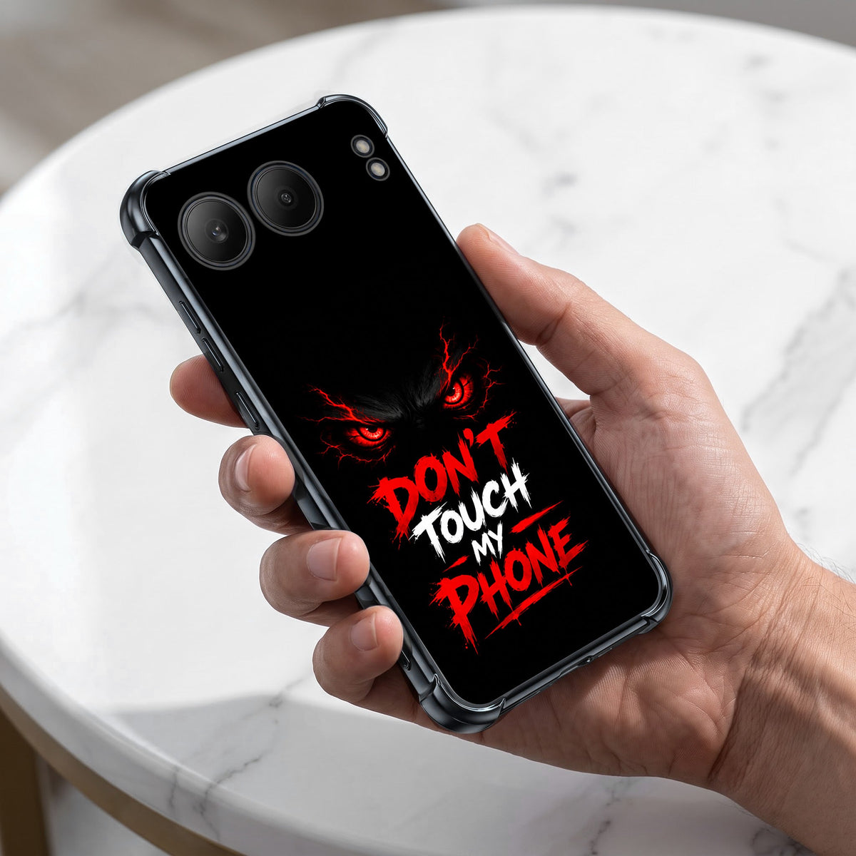 One Plus Nord 4 5G Don't Touch My Phone Black Airbags Printed Back Case