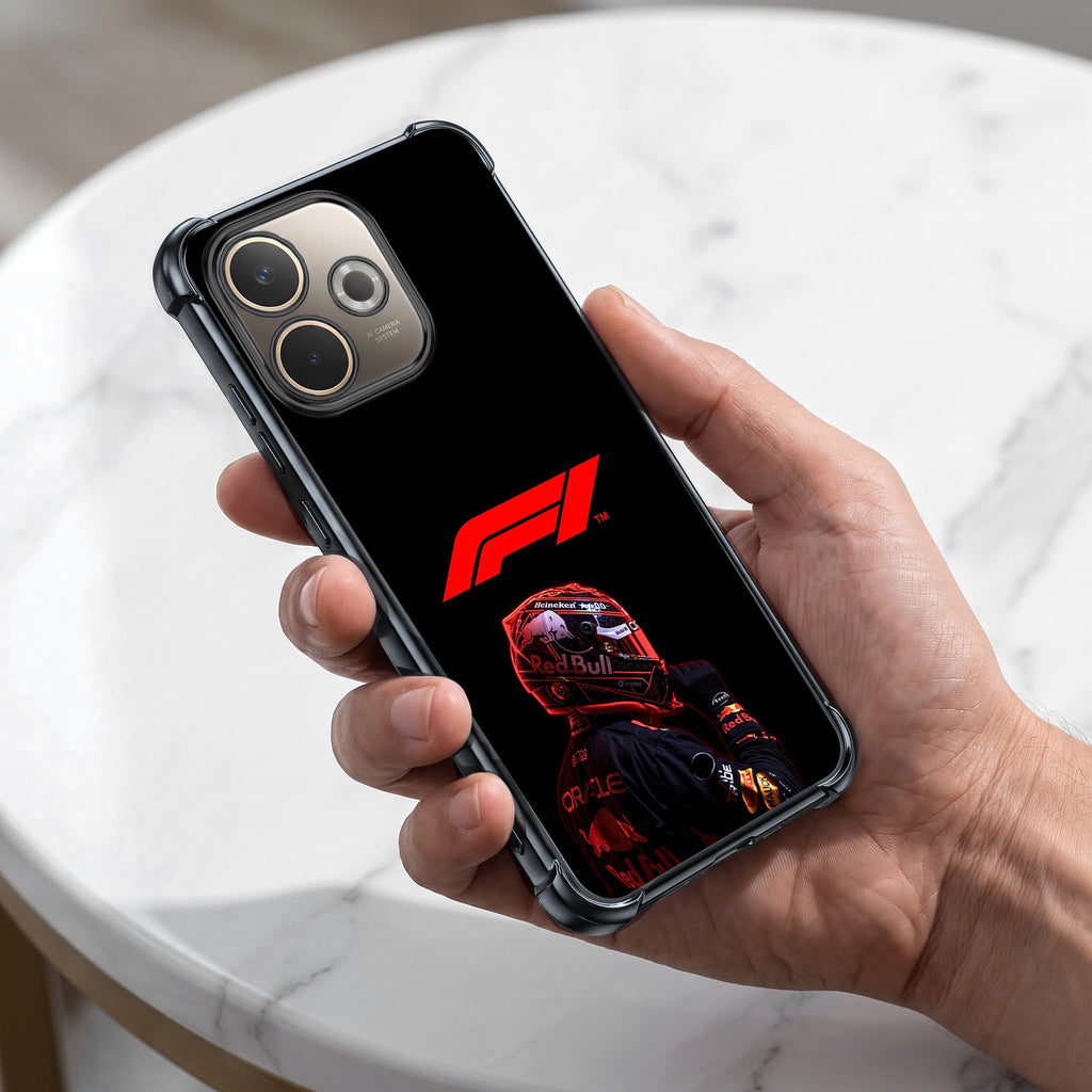 Oppo A5 Pro 5G F1 Rider Black Airbags Printed Back Case
