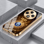 Oppo F27 Pro+ 5G God’s Plan Evil Eye Gold Electroplated Glass Phone Back Case