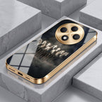 Oppo F27 Pro+ 5G Running Horses Gold Electroplated Glass Phone Back Case