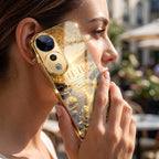 Vivo V40 Pro 5G 11:11 Manifestation Gold Electroplated Glass Phone Back Case