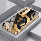 Oppo Reno 12 Pro 5G Royal Emblem Gold Electroplated Glass Phone Back Case
