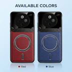 Vivo T4 5G Premium Magsafe Magnetic Leather Lens Protective Case