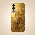 Vivo V70 FE 5G Bitcoin Gold Electroplated Glass Phone Back Case