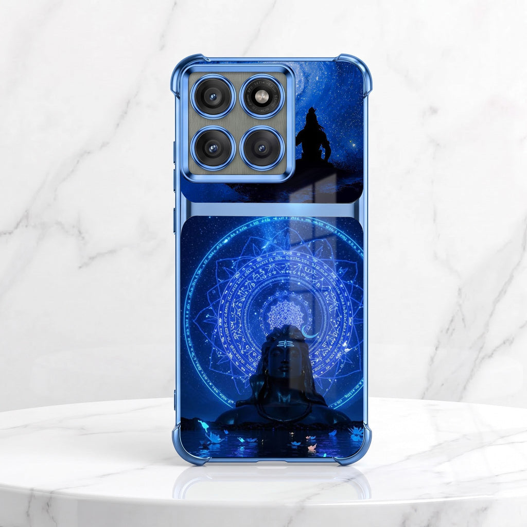 Motorola Edge 60 Pro 5G Adiyogi Dual-Tone Transparent Blue Airbags Case