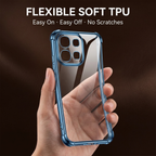 Motorola Edge 50 Neo 5G Anti-Yellow Electroplating Transparent Airbags Case