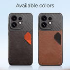 Oppo Reno 16 5G Carbon Fiber Heat Dissipation Leather Hybrid Phone Case