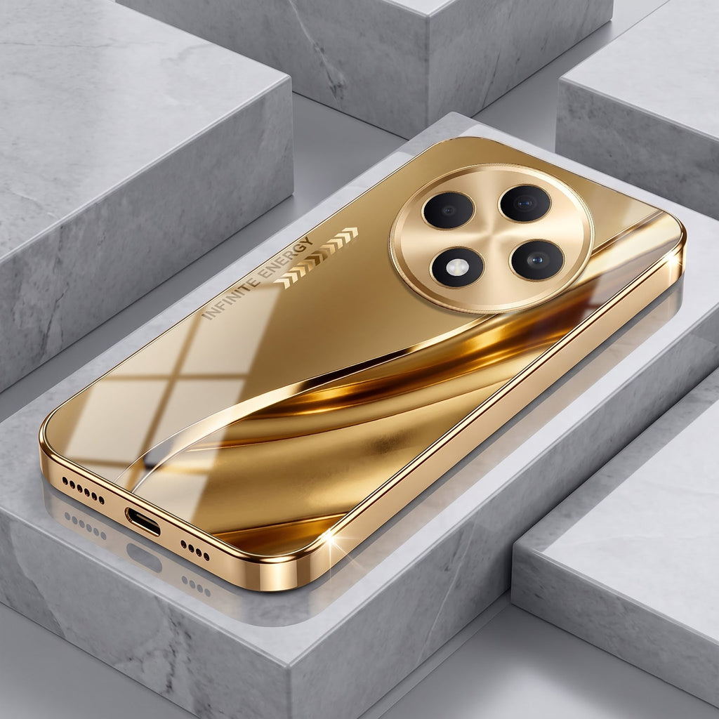 Oppo F27 Pro+ 5G Luxury Infinity Energy Gold Electroplated Glass Phone Case
