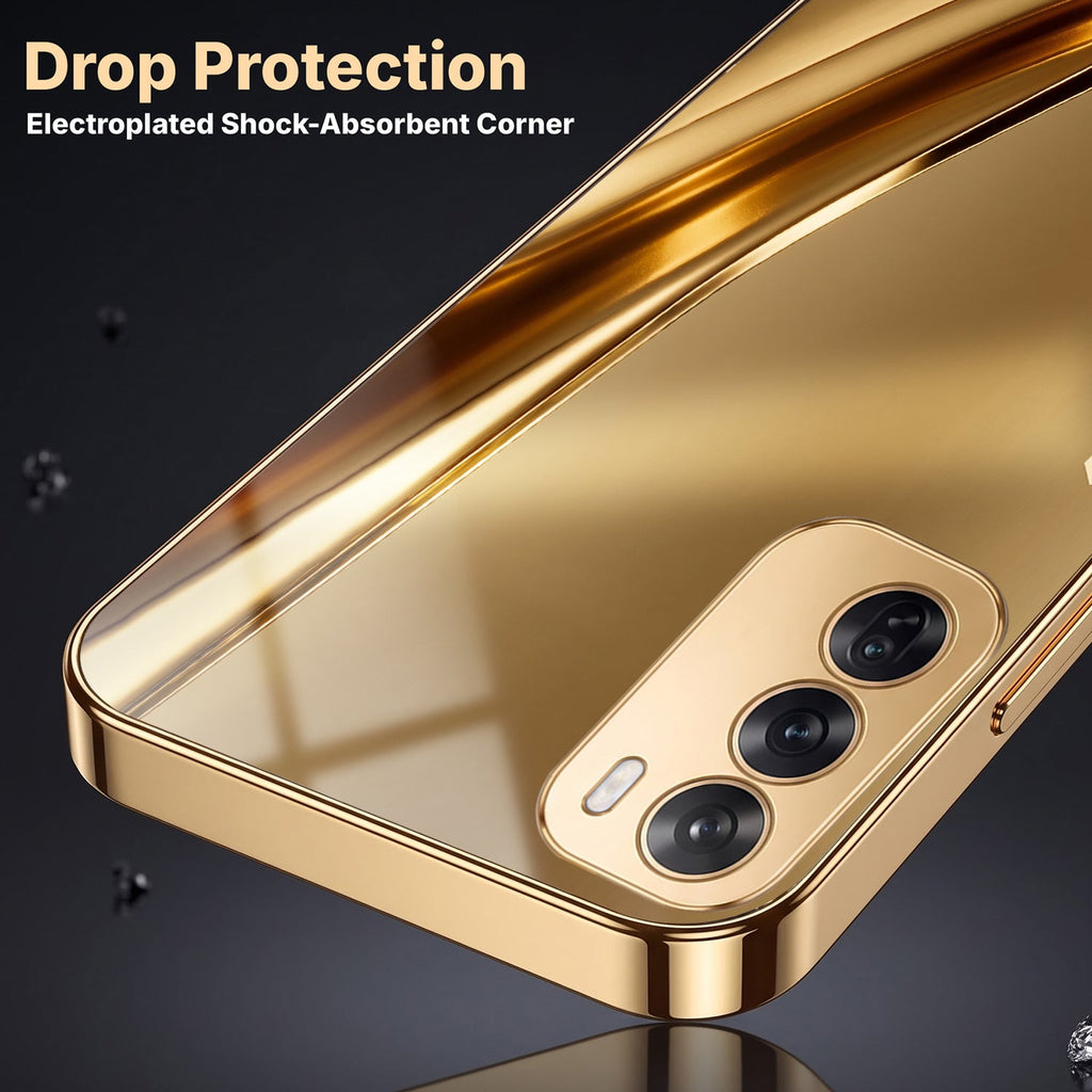 Oppo Reno 12 Pro 5G Luxury Infinity Energy Gold Electroplated Glass Phone Case