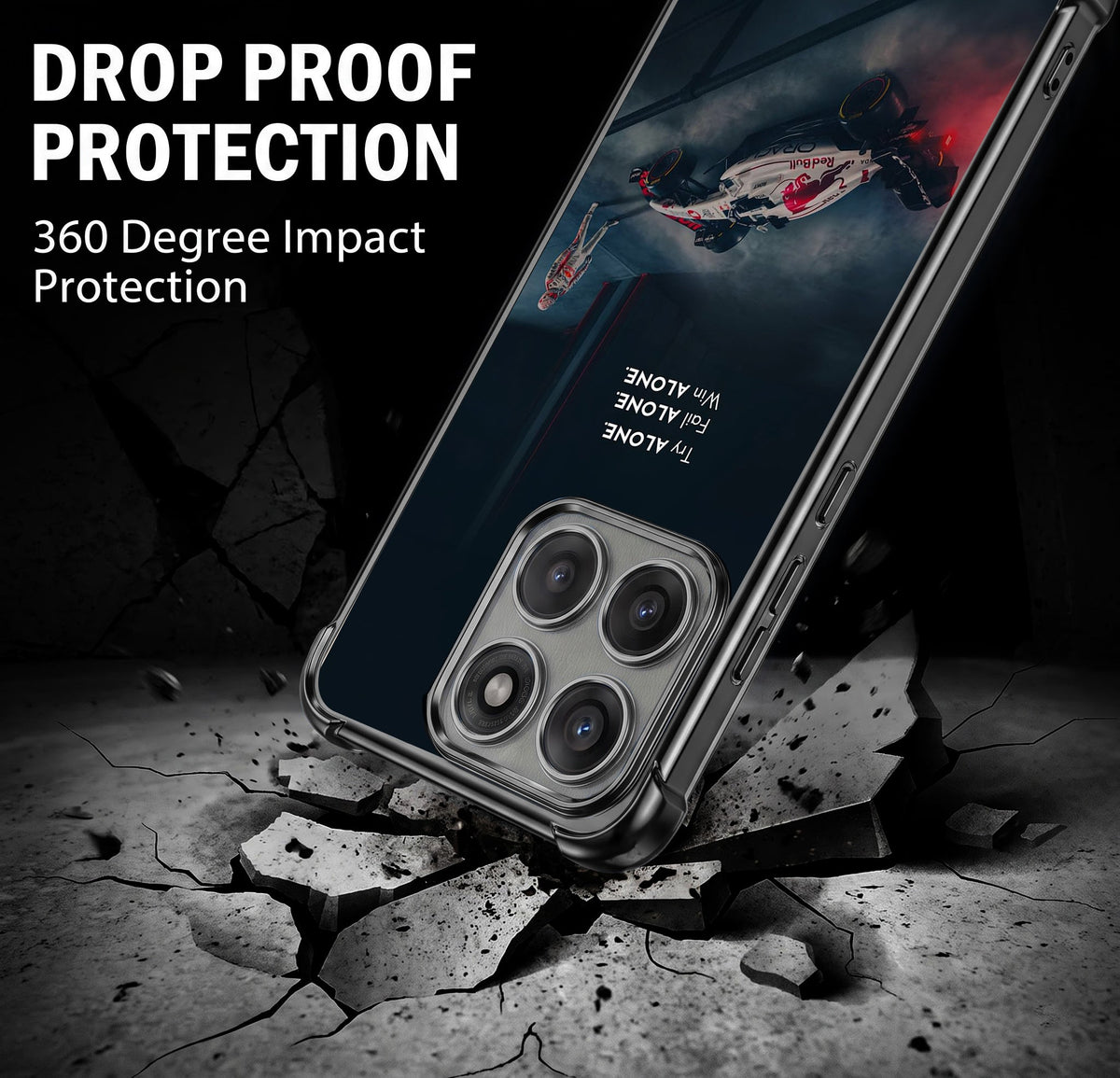 Motorola Edge 70 5G F1 Alone Black Airbags Printed Back Case