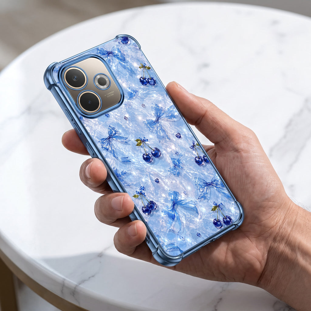 Oppo A5 Pro 5G Blue Cherry Blue Airbags Printed Back Case