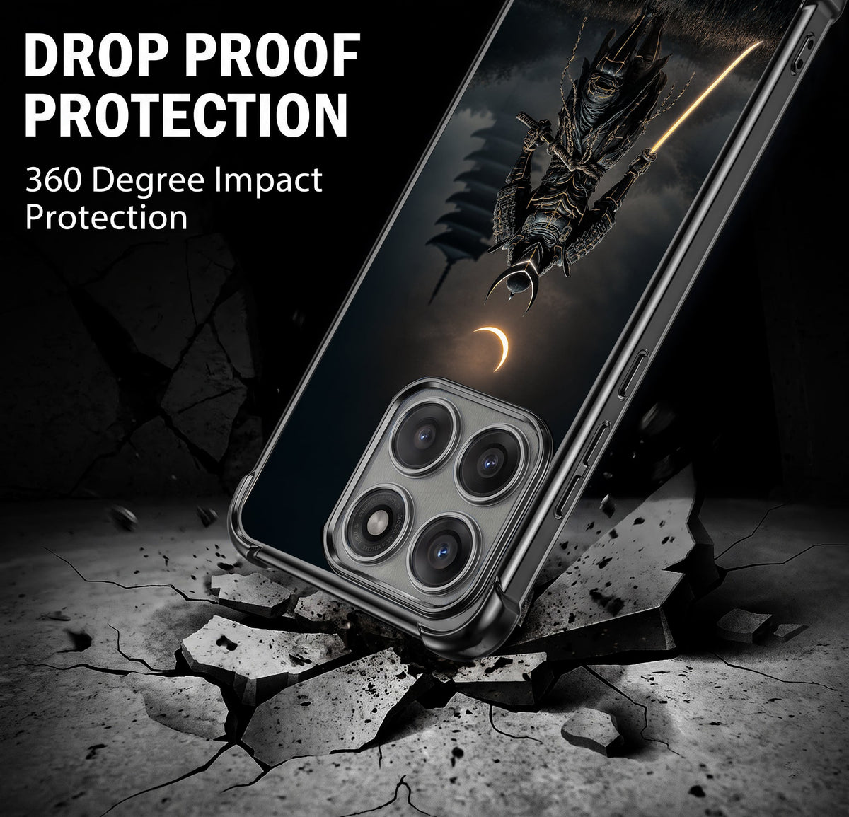 Motorola Edge 70 5G Samurai Warrior Black Airbags Printed Back Case