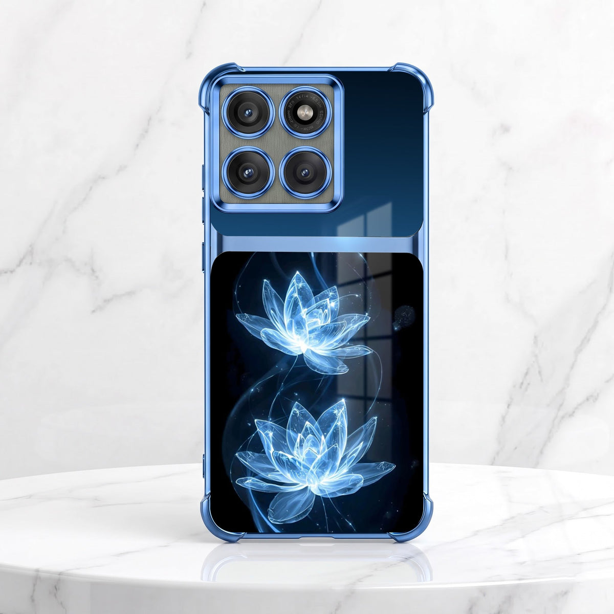 Motorola Edge 60 Pro 5G Celestial Lotus Dual-Tone Transparent Blue Airbags Case