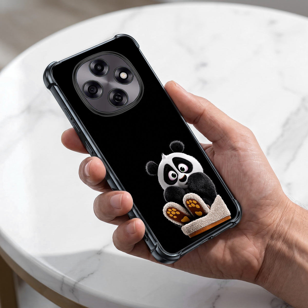 Oppo F31 Pro 5G Cute Panda Black Airbags Printed Back Case