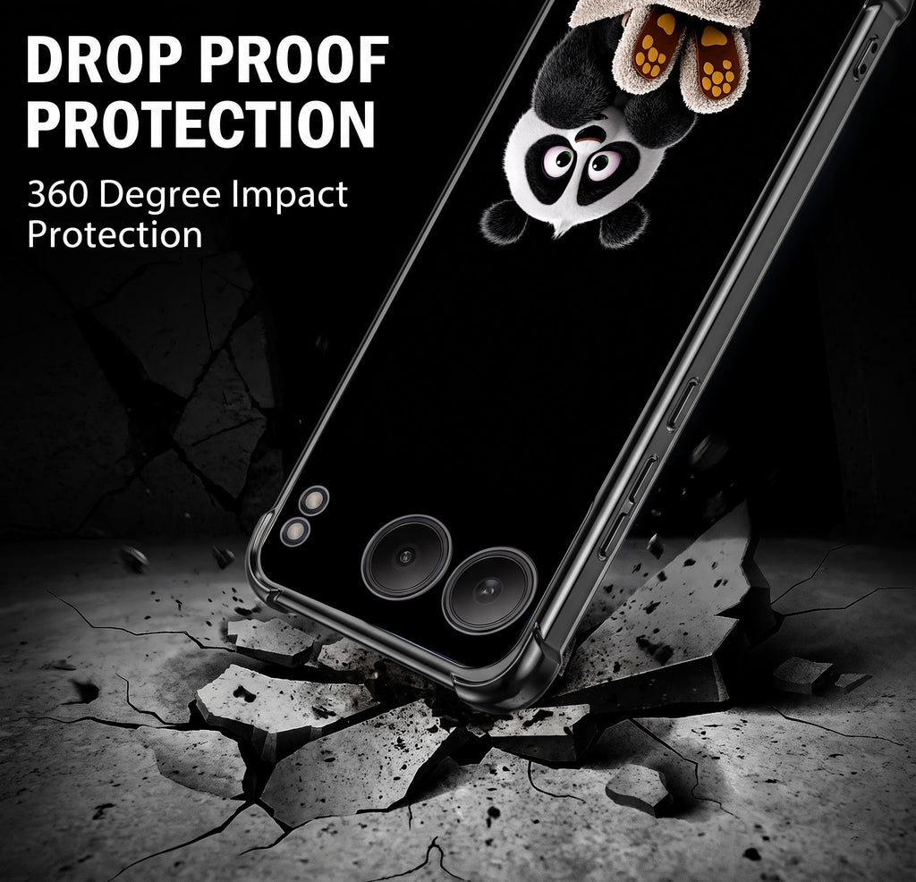 One Plus Nord 4 5G Cute Panda Black Airbags Printed Back Case