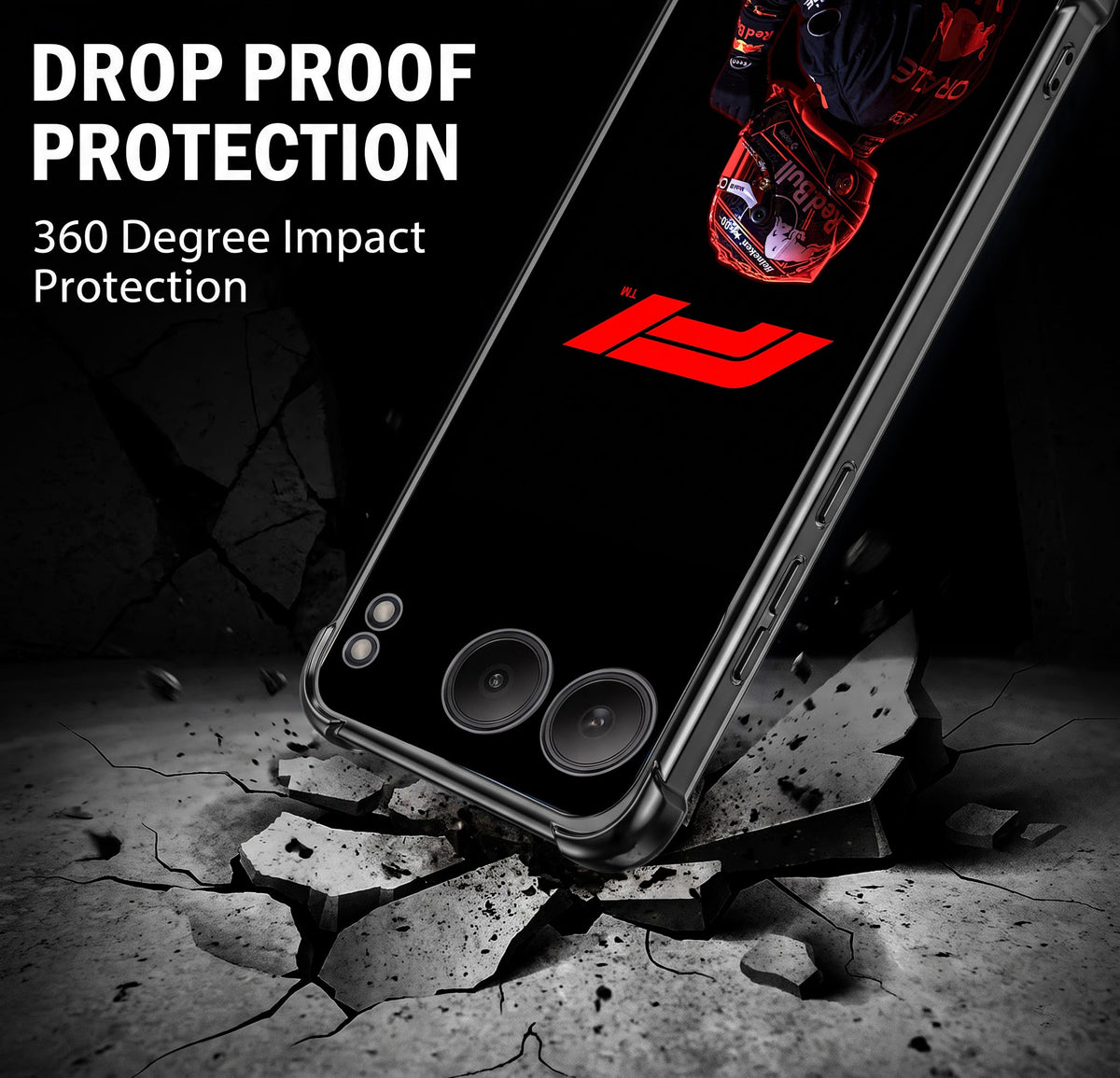 One Plus Nord 4 5G F1 Rider Black Airbags Printed Back Case