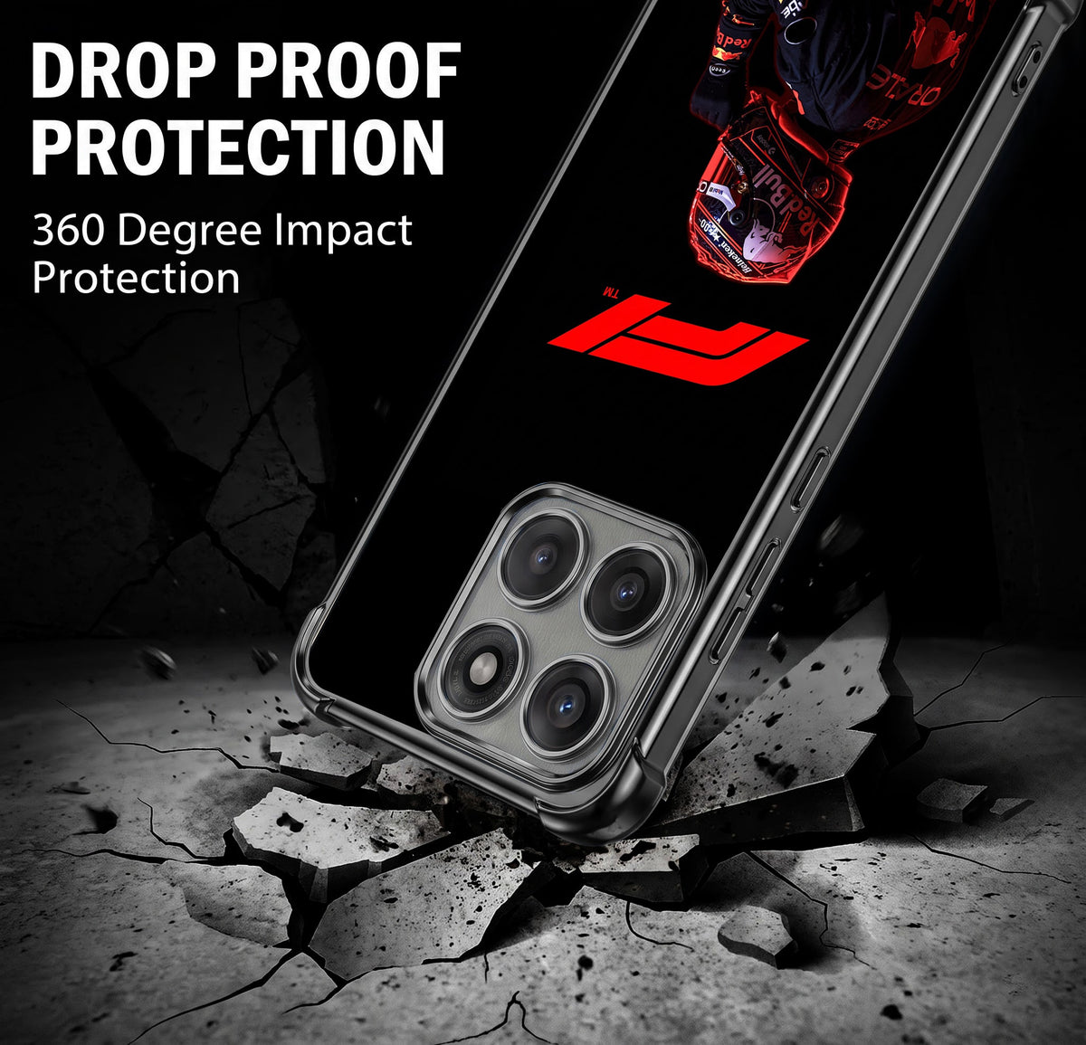 Motorola Edge 70 5G F1 Rider Black Airbags Printed Back Case