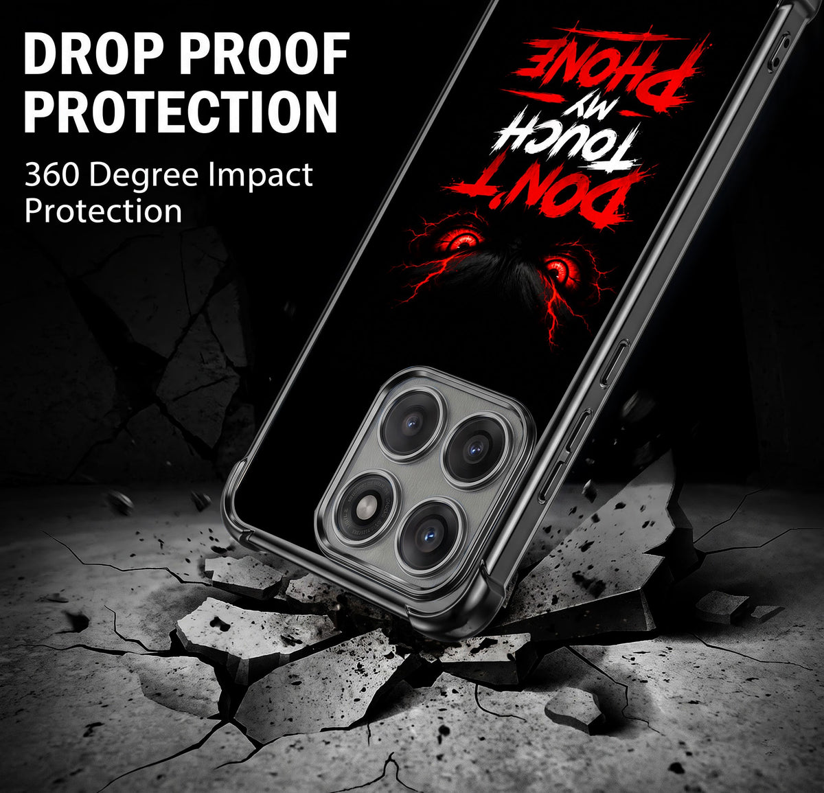 Motorola Edge 70 5G Don't Touch My Phone Black Airbags Printed Back Case
