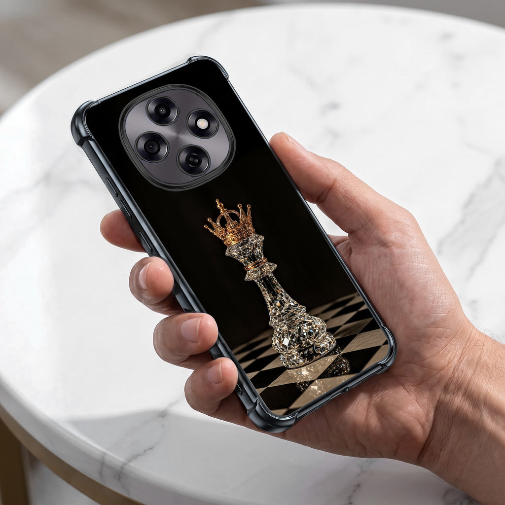 Oppo F31 Pro 5G Chess King Black Airbags Printed Back Case