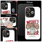 Oppo A5 Pro 5G Premium Acrylic Shockproof Glass Back Case ( Money Maker )