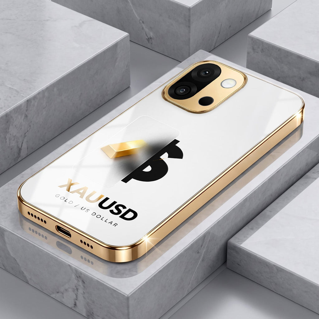OnePlus 13s 5G Luxury XAU/USD Gold Electroplated Glass Phone Back Case