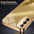 Oppo Reno 12 Pro 5G Golden Eagle Gold Electroplated Glass Phone Back Case