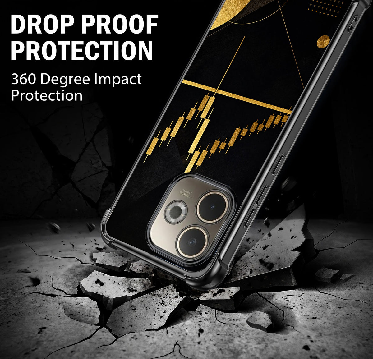 Oppo A5 Pro 5G Trading Candles Black Airbags Printed Back Case