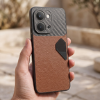 Vivo T5X 5G Carbon Fiber Heat Dissipation Leather Hybrid Phone Case