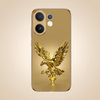 Vivo V60e 5G Golden Eagle Gold Electroplated Glass Phone Back Case