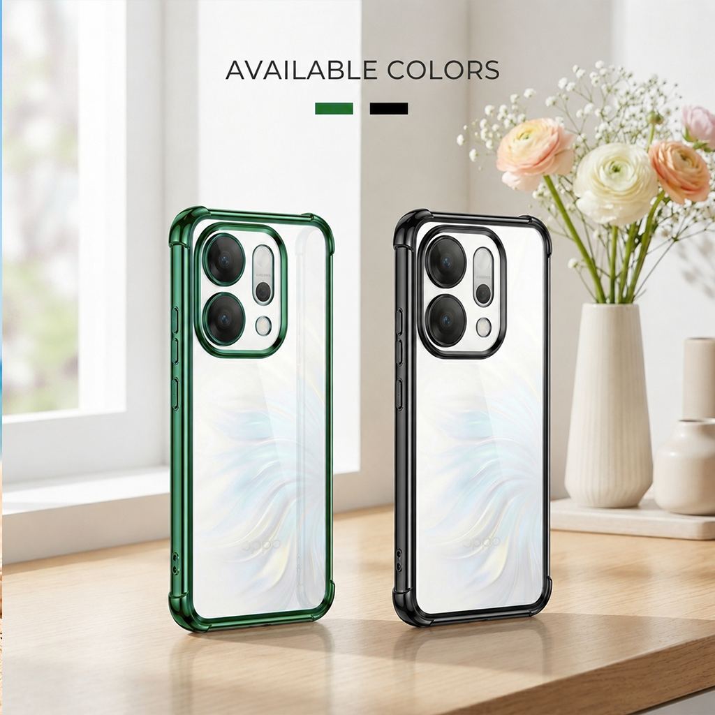 Oppo Reno 14 Pro 5G Anti-Yellow Electroplating Transparent Airbags Case