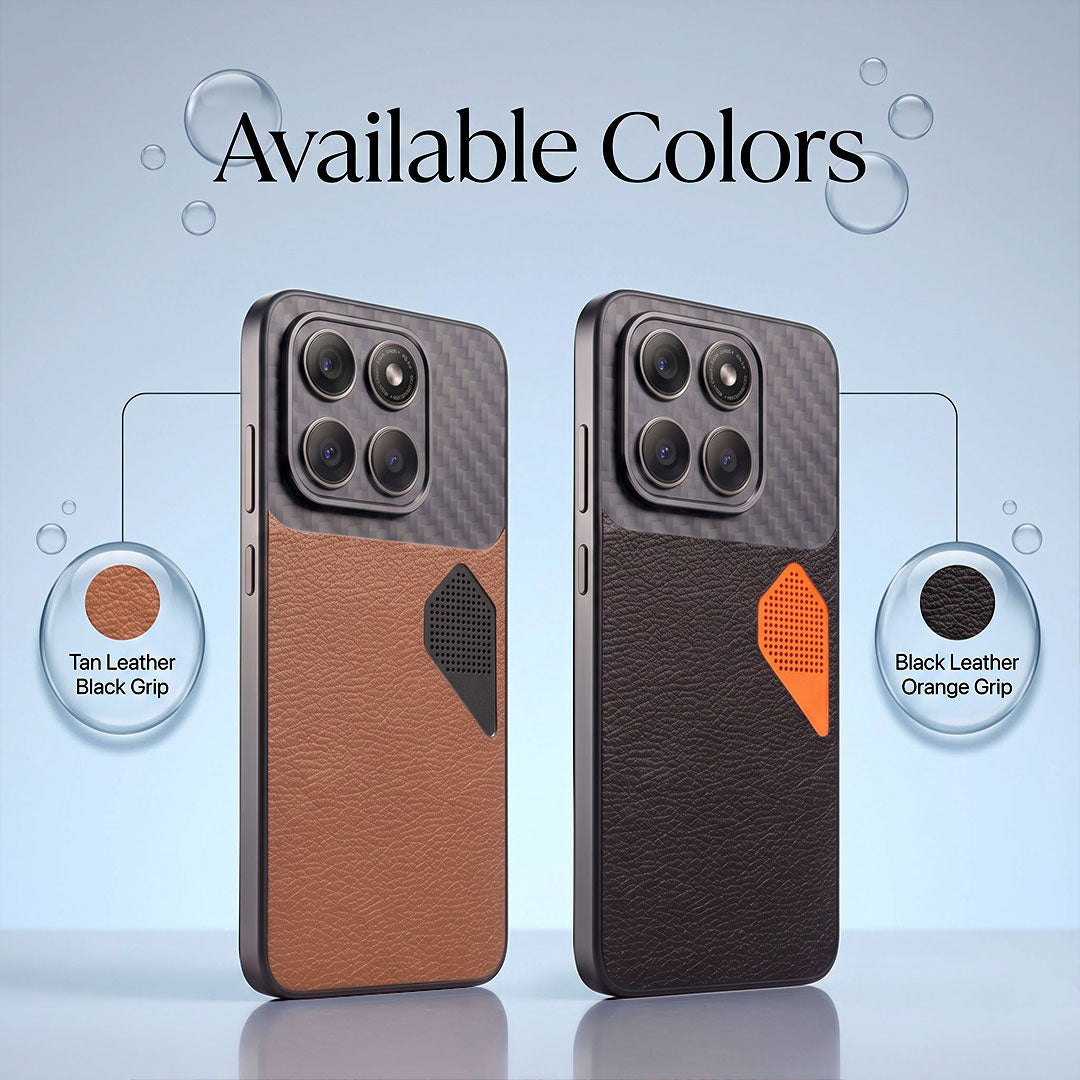 Motorola Edge 70 Fusion 5G Carbon Fiber Heat Dissipation Leather Hybrid Phone Case