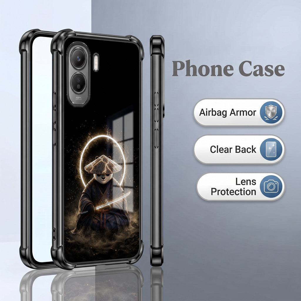 Vivo T5 Pro 5G Warrior Panda Black Airbags Printed Back Case