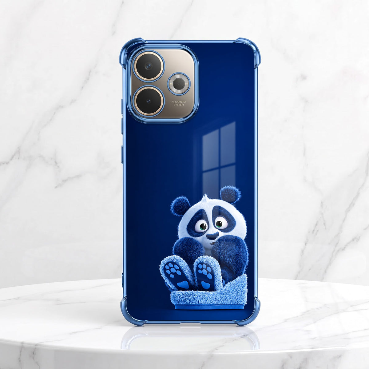 Oppo A5 Pro 5G Cute Panda Blue Airbags Printed Back Case