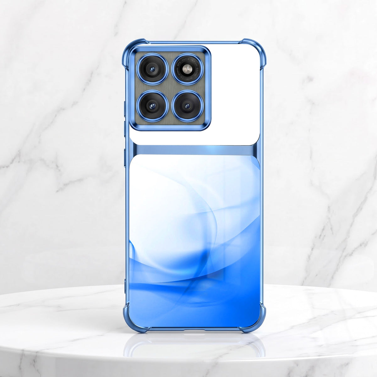 Motorola Edge 60 Pro 5G Crystal Blue Dual-Tone Transparent Blue Airbags Case