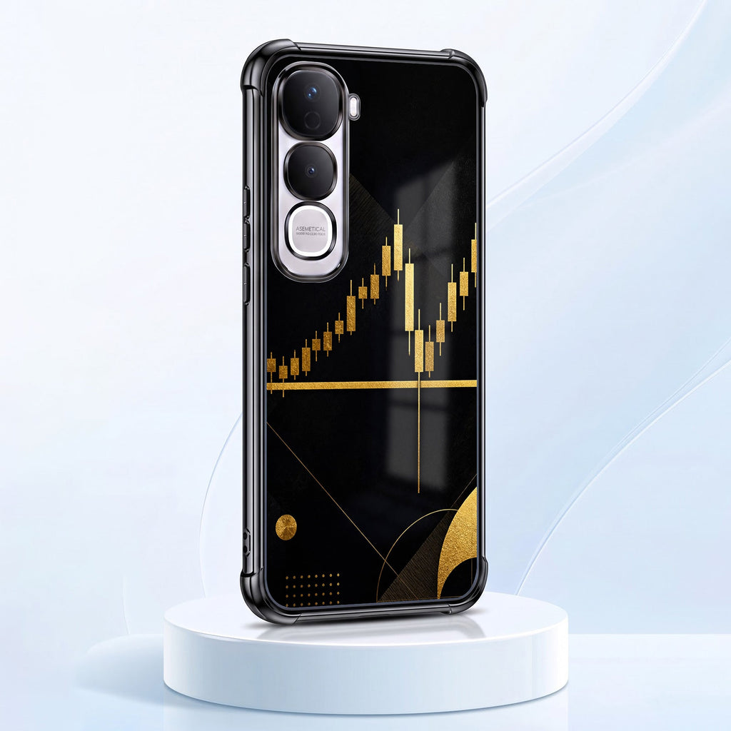 Vivo Y400 Pro 5G Trading Candles Black Airbags Printed Back Case