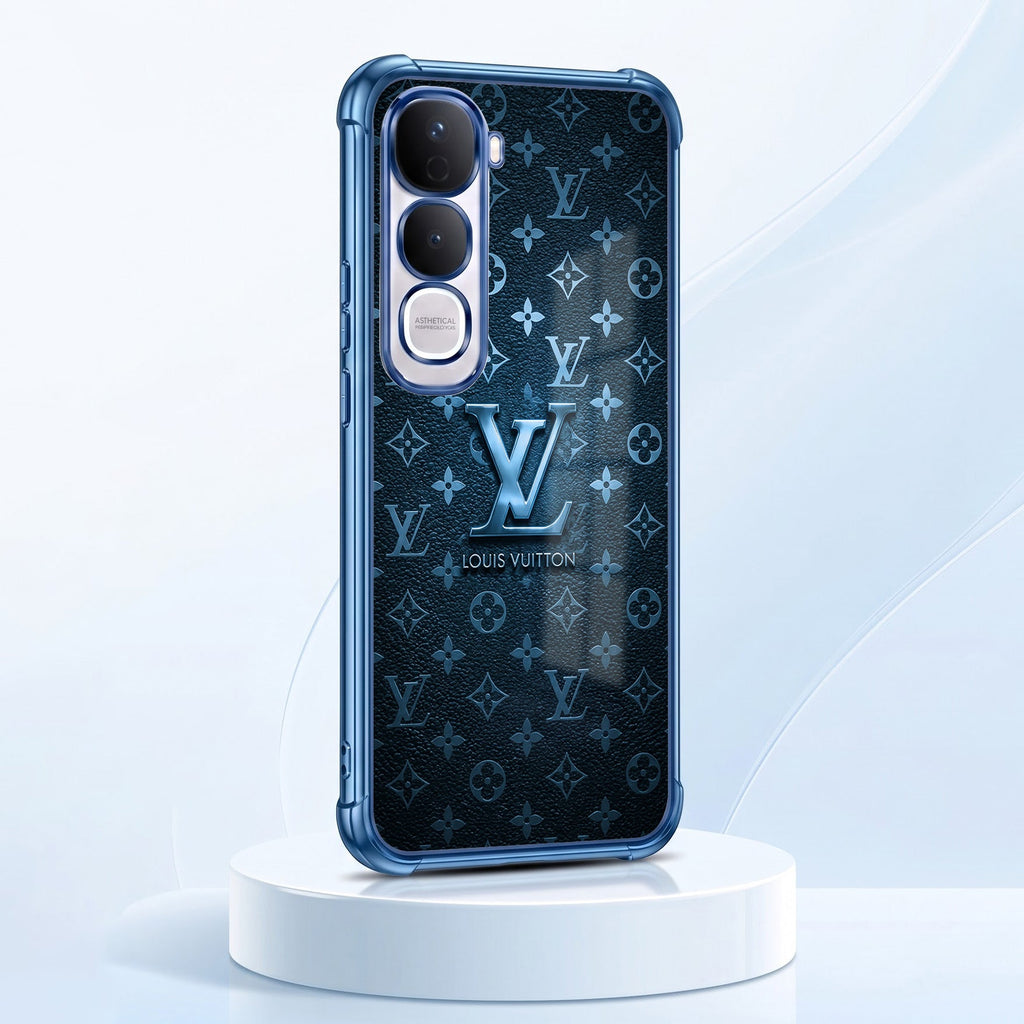 Vivo Y400 Pro 5G LV Monogram Blue Airbags Printed Back Case