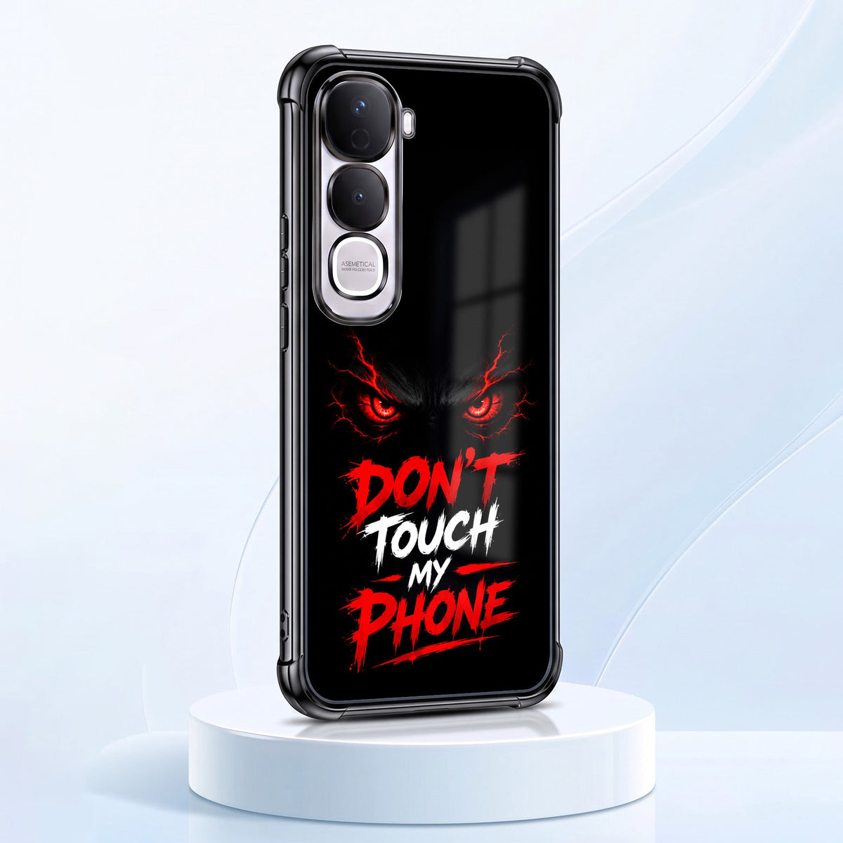 Vivo Y400 Pro 5G Don't Touch My Phone Black Airbags Printed Back Case