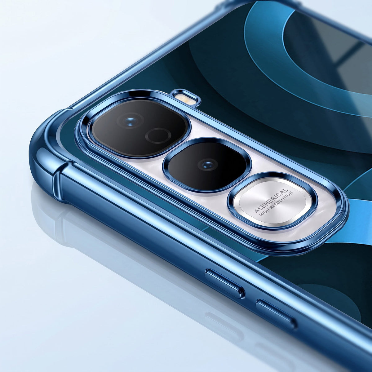 Vivo Y400 Pro 5G Blue Emblem Blue Airbags Printed Back Case